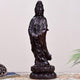 Statue Bodhisattva Guanyin debout en bois de santal noir ou bois de padouk Statues Bouddha Artisan d'Asie M - 38 cm Bois de santal noir