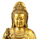 Statue Bodhisattva Guanyin en cuivre jaune Statues Bouddha Artisan d'Asie