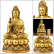 Statue Bodhisattva Guanyin en cuivre jaune Statues Bouddha Artisan d'Asie XXL - 49 cm