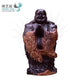 Statue Bouddha rieur Maitreya en bois de santal noir ou bois de padouk Statues Bouddha Artisan d'Asie XS - Bois de santal noir - 15 cm
