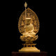 Statue de Bouddha en Bois - Trois Saints de l'ouest Statues Bouddha Artisan d'Asie Avalokiteśvara