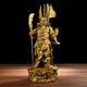 Statue Guanyu en cuivre jaune Statues Asiatiques Artisan d'Asie