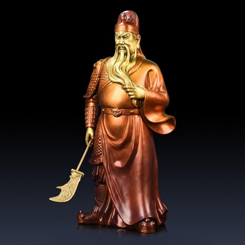 Copper Guanyu Statue