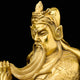 Statue guerrier Guanyu en cuivre ou cuivre jaune Statues Asiatiques Artisan d'Asie