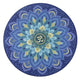 Tapis de yoga et méditation rond Tapis de Yoga & Méditation Artisan d'Asie Mandala bleu